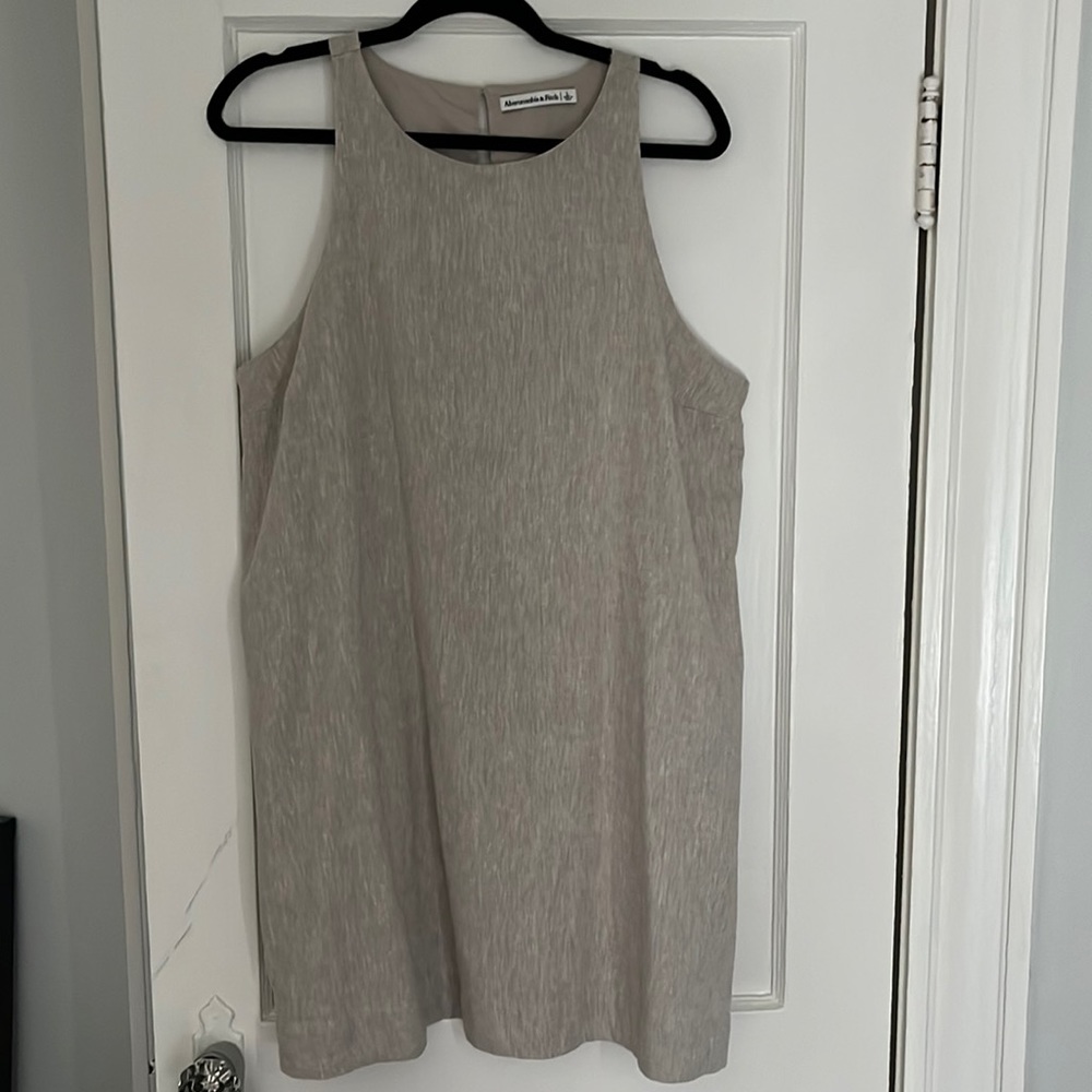 Abercrombie&Fitch high neck linen blend mini dress (L)